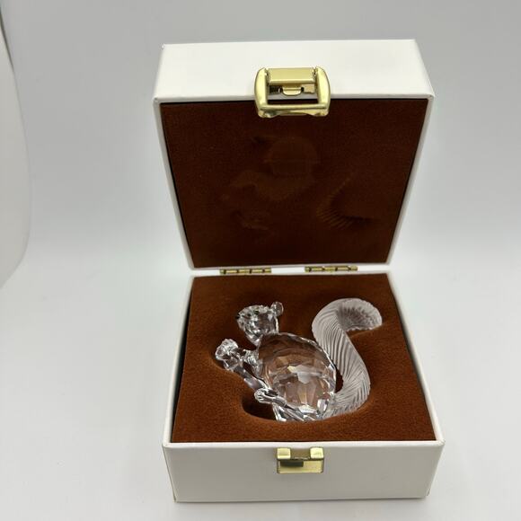 Swarovski 10-Year Jubilee Squirrel 1997 Crystal Figurine w/ Base & Box - Picture 3 of 16